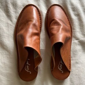 Free People leather mule slip on sandals